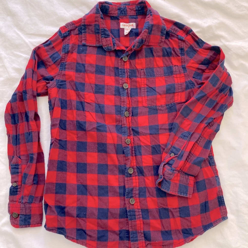 Cat & Jack flannel checkered shirt